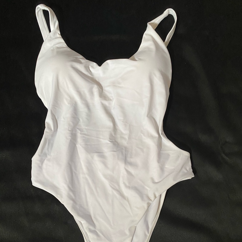 High Cut White One Piece